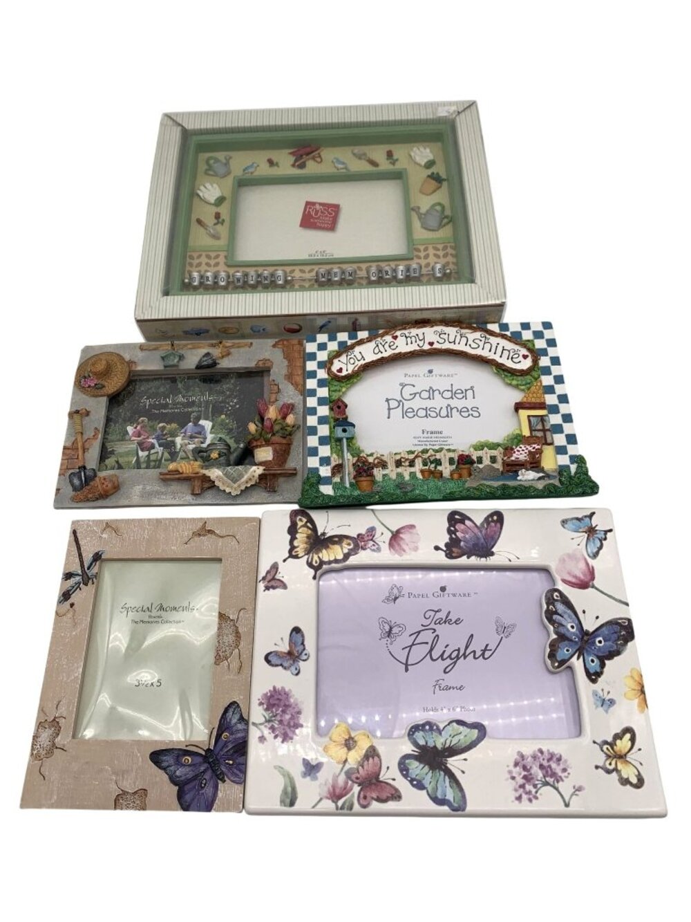 5 Decorative Picture Frames Garden Butterfly Themes Russ Papel Giftware